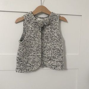 Zara baby knitwear vest with pompoms